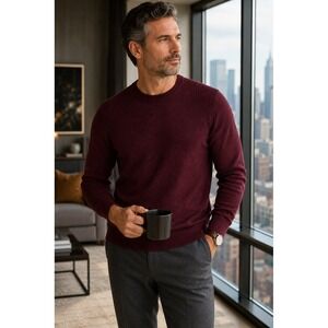 Brax Feel Good Rick Wool Blend Crewneck Sweater Burgundy NWT Red Mens XL